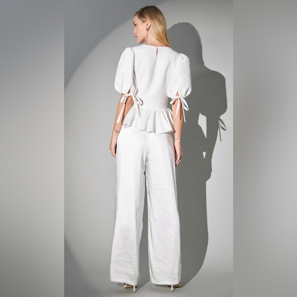 English Factory Textured Peplum Top - Picture 10 of 11